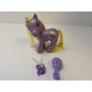 G3 Daisyjo My Little Pony W/ Charm & Brush Hasbro Daisy‎ Jo purple